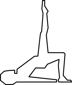 Female Stretching Outline Icon Svg Set, Free Vectors File
